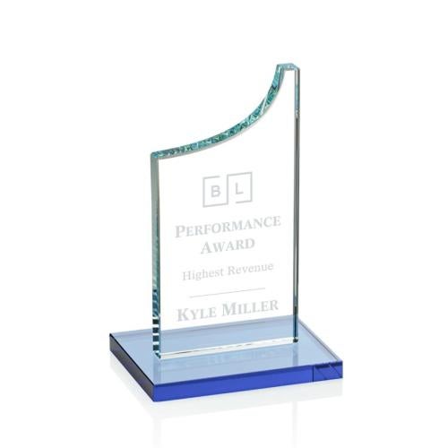 Corporate Awards - Sales Awards - Eden Sky Blue Peak Crystal Award