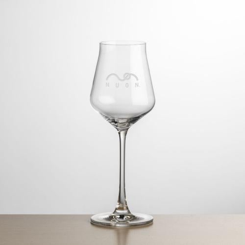 Corporate Recognition Gifts - Etched Barware - Wine Glasses - Bretton Wine - Deep Etch