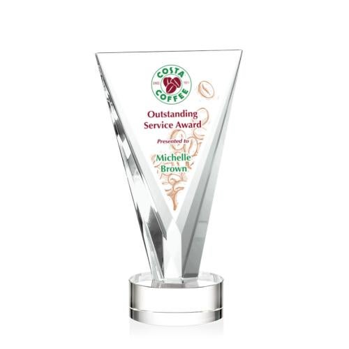 Corporate Awards - Full Color Awards - Mustico Full Color Clear Abstract / Misc Crystal Award