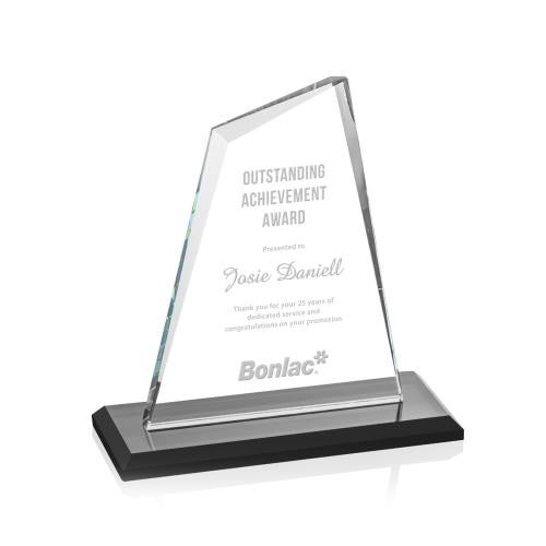 Corporate Awards - Award Shapes - Mountain Awards - Summit Black  Peak Crystal Award