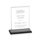 Vitalia Black  Rectangle Crystal Award