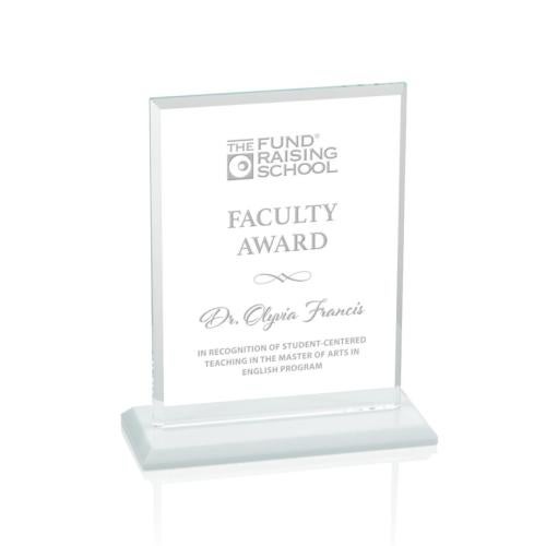 Corporate Awards - Crystal Awards - Vitalia White  Rectangle Crystal Award