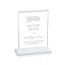 Vitalia White  Rectangle Crystal Award