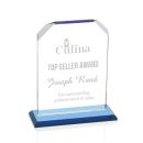 Waterford Sky Blue Arch & Crescent Crystal Award