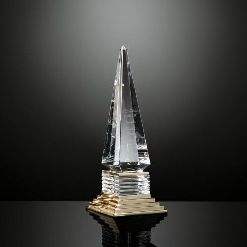 Corporate Awards - Crystal Awards - Crystal Pillar Awards - Tribune Obelisk Crystal Award