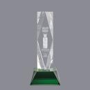 President 3D Green on Base Crystal Award