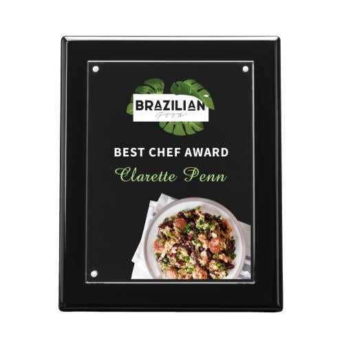 Corporate Awards - Award Plaques - Sedum Plaque Full Color - Black 