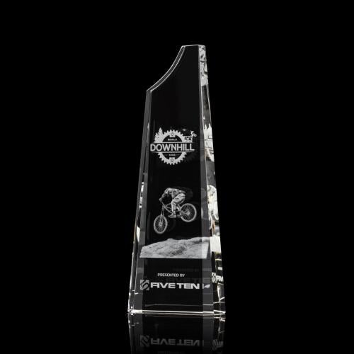 Corporate Awards - Crystal Awards - Crystal Pillar Awards - Middleton 3D Obelisk Crystal Award