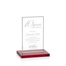 Heathrow Red Rectangle Crystal Award