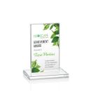 Heathrow Full Color Clear Rectangle Crystal Award