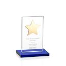 Dallas Blue/Gold Star Crystal Award