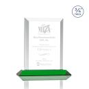 Harrington Green Rectangle Crystal Award