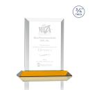Harrington Amber Rectangle Crystal Award