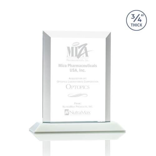 Corporate Awards - Crystal Awards - Harrington White Rectangle Crystal Award