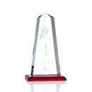 Pinnacle Red Obelisk Crystal Award