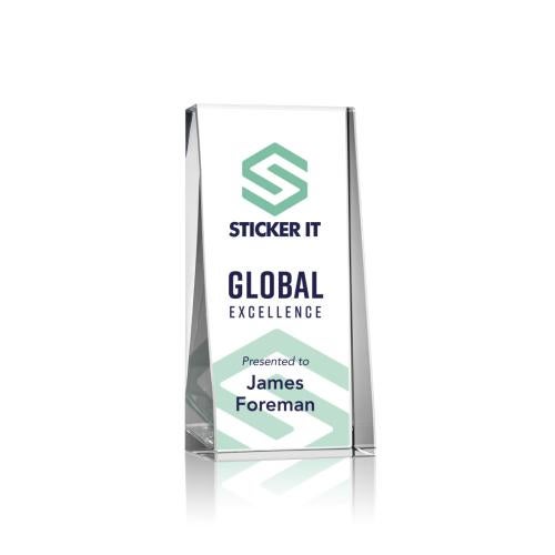 Corporate Awards - Crystal Awards - Crystal Pillar Awards - Milnerton Full Color Obelisk Crystal Award