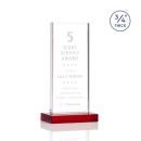 Arizona Red  Rectangle Crystal Award