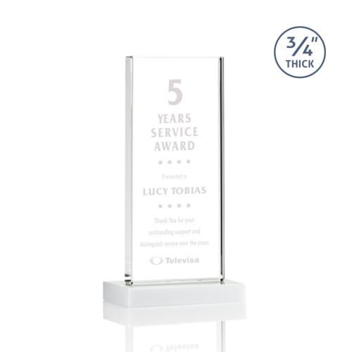 Corporate Awards - Crystal Awards - Arizona White Rectangle Crystal Award