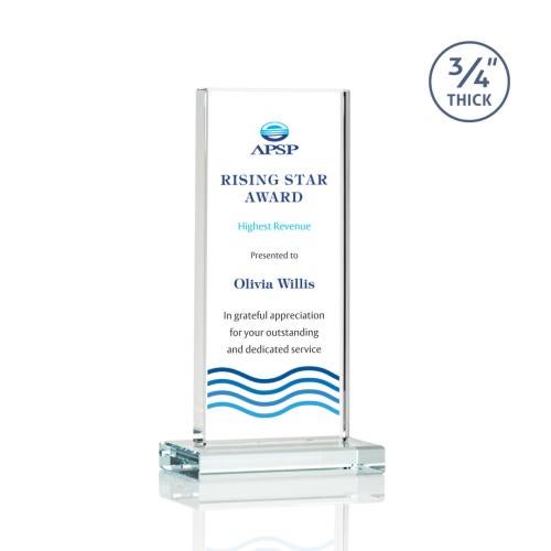 Corporate Awards - Full Color Awards - Arizona Full Color Clear Rectangle Crystal Award
