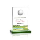 Cumberland Full Color Golf Green  Rectangle Crystal Award