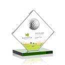 Barrick Golf  Full Color Green  Crystal Award