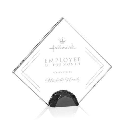 Corporate Awards - Award Shapes - Diamond Awards - Deerfield Black Crystal Award