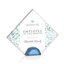 Deerfield Full Color Sky Blue  Crystal Award