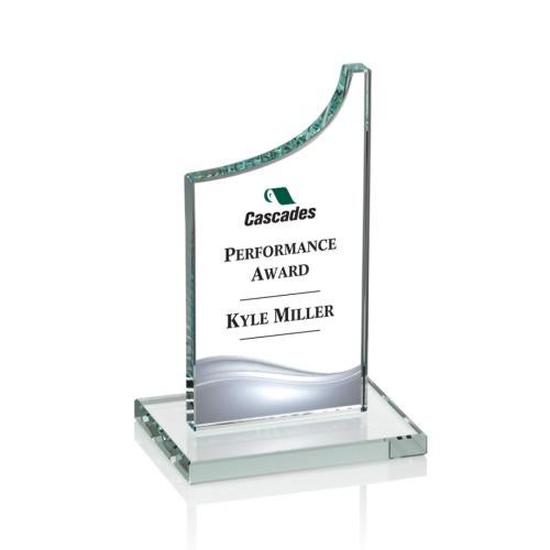 Corporate Awards - Sales Awards - Eden Full Color Clear Peak Crystal Award