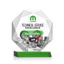 Kitchener Full Color Green Crystal Award