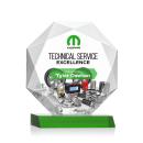 Kitchener Full Color Green Crystal Award