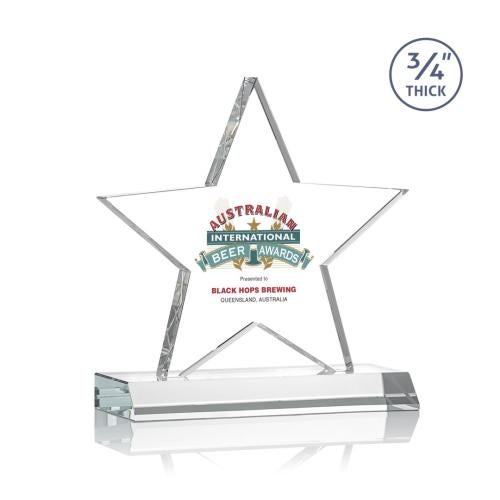 Corporate Awards - Full Color Awards - Chippendale Full Color Clear Star Crystal Award
