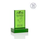 Hathaway Green Rectangle Crystal Award