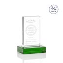Holmes Green Rectangle Crystal Award