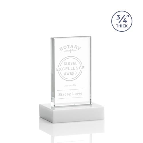 Corporate Awards - Crystal Awards - Holmes White Rectangle Crystal Award