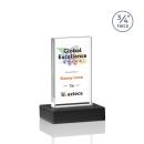 Holmes Full Color Black  Rectangle Crystal Award