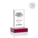 Holmes Full Color Red Rectangle Crystal Award
