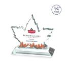 Maple Leaf Full Color Starfire Abstract / Misc Crystal Award