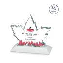 Maple Leaf Full Color White Abstract / Misc Crystal Award