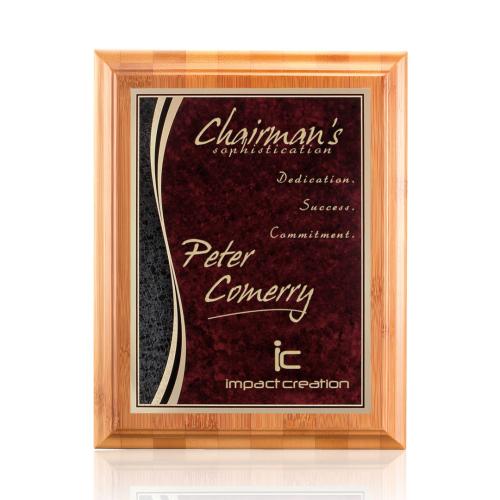 Corporate Awards - Eco Friendly Awards - Bamboo/Finch - Red