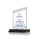 Oakwood Full Color Black  Peak Crystal Award