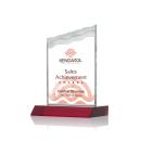 Oakwood Full Color Red Peak Crystal Award