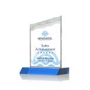 Oakwood Full Color Sky Blue Peak Crystal Award