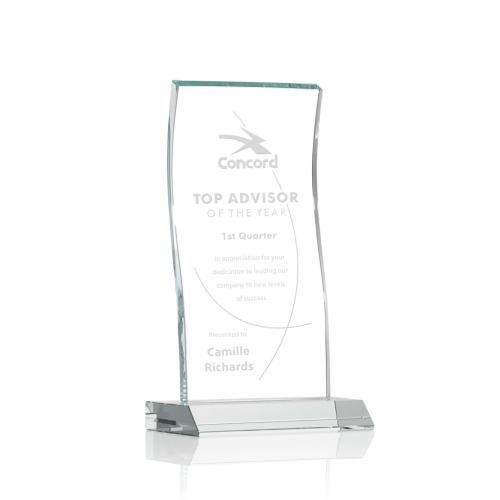 Corporate Awards - Crystal Awards - Edmonton Clear Rectangle Crystal Award