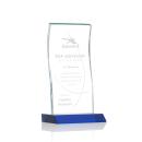 Edmonton Blue Rectangle Crystal Award