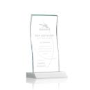 Edmonton White Rectangle Crystal Award