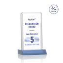 Southport Full Color Sky Blue Rectangle Crystal Award