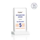 Southport Full Color White Rectangle Crystal Award