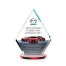 Canton Full Color Red  Crystal Award