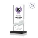 Poole Full Color Black Rectangle Crystal Award