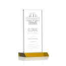 Bolton Amber Rectangle Crystal Award